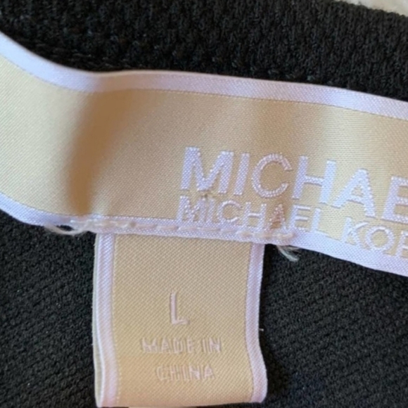 Michael Cores Royal Blue & Black stripe boat neck top L - Picture 3 of 4